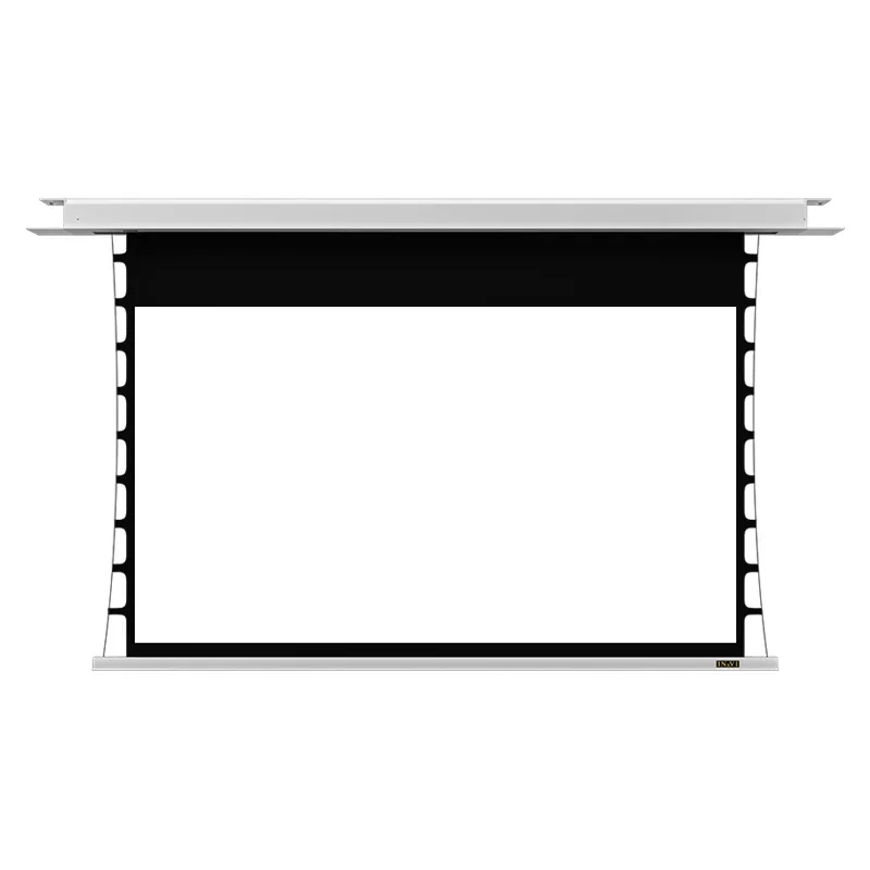 IN&VI 3D HD TV Projector Screen 150 Inch Ceiling Recessed Motorized Projector Screen