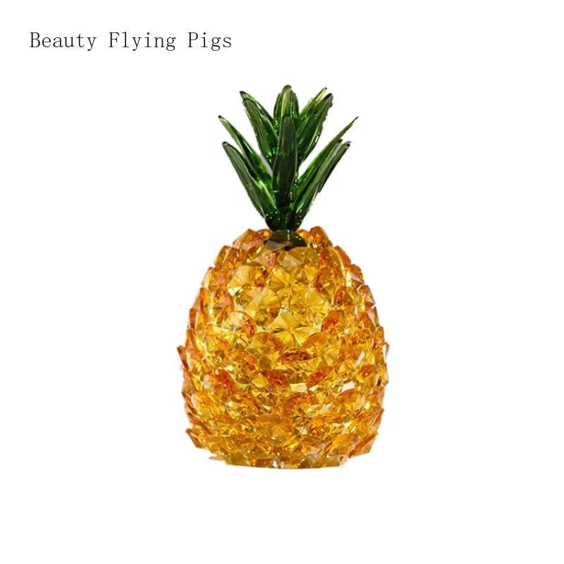 1PCS Creative Crystal Pineapple Living Room Wine Cabinet Wealth Attraction Decoration home decoration accessories feng shui