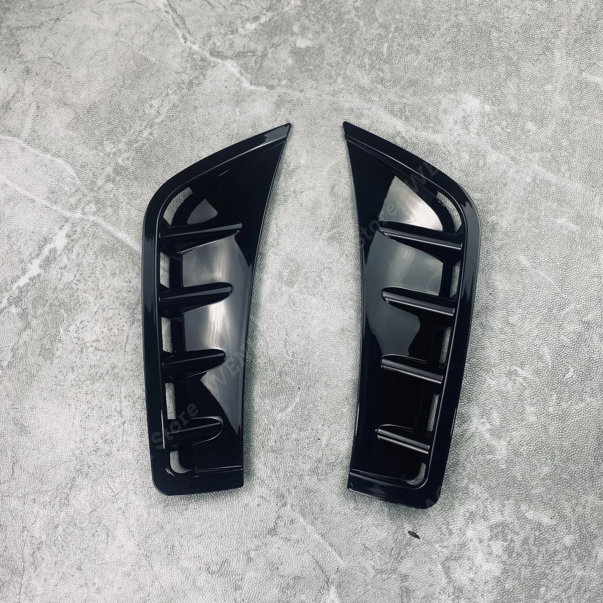 Front Bumper Wind Knife Blade For Mercedes GLC Class C253 X253  GLC260 GLC300 2020 2021 2022 Carbon Fiber Look Bumper Spoiler