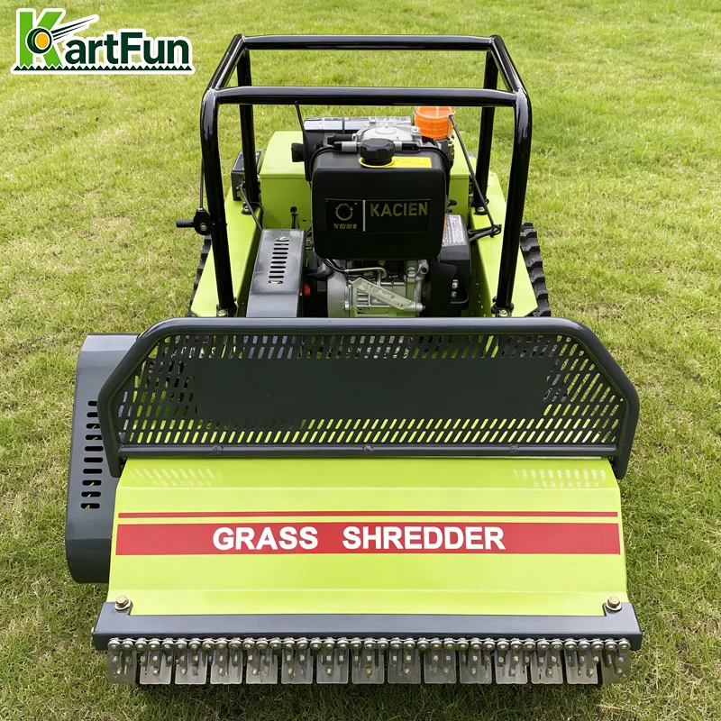 Energy Saving Remote Control Lawn Mower 224cc 1000mm Cutting Width Easy Start Gas Engine RC Mower for Long Service Life