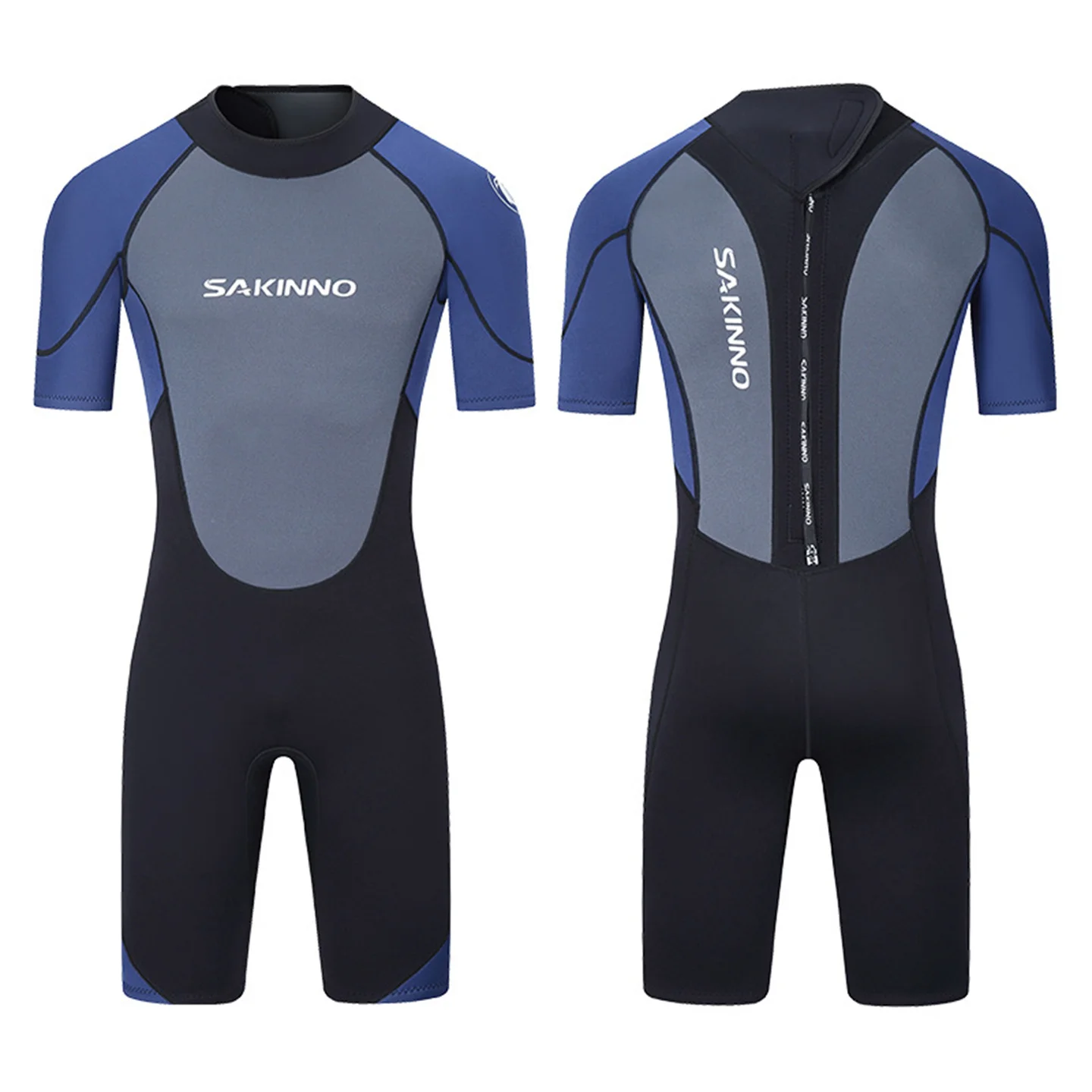 3MM Neoprene Short-Sleeved Diving Suit Men One-Piece Sunproof Wetsuit Snorkeling Spearfishing Surfing Thermal Swimsuit