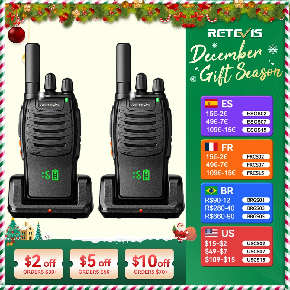 Retevis H777H トランシーバー 隠しディスプレイ 双方向無線機 1台または2台セット トランシーバー PMRFRS 通信無線機 キャンプ用ポータブル