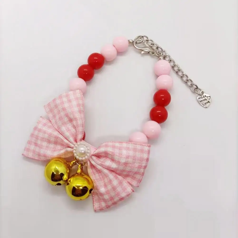 1 Set Puppy Hairpin  with Extension Chain   Kitten Necklace Cat Bow Collar Hair Clip Set