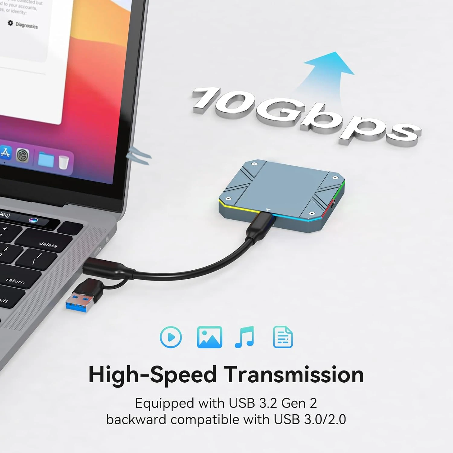 magnetic-m2-nvme-ssd-enclosure-usb32-gen2-10gbps-100w-pd-charging-hard-drive-case-for-2230-2242-nvme-ssd