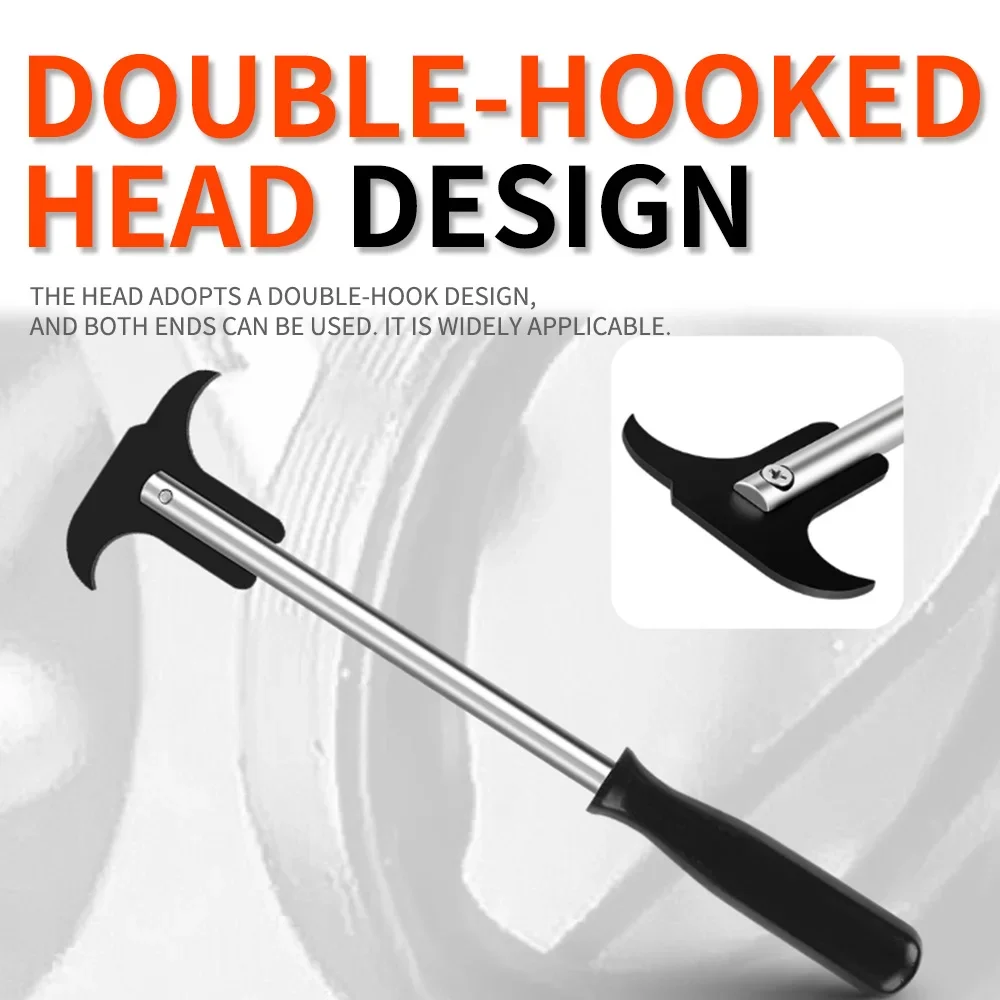 1PC Professional Auto Car Oil Seal Repair Remover Tool, Double Hook Head Seal Puller with Non-slip Comfort Grip Handle