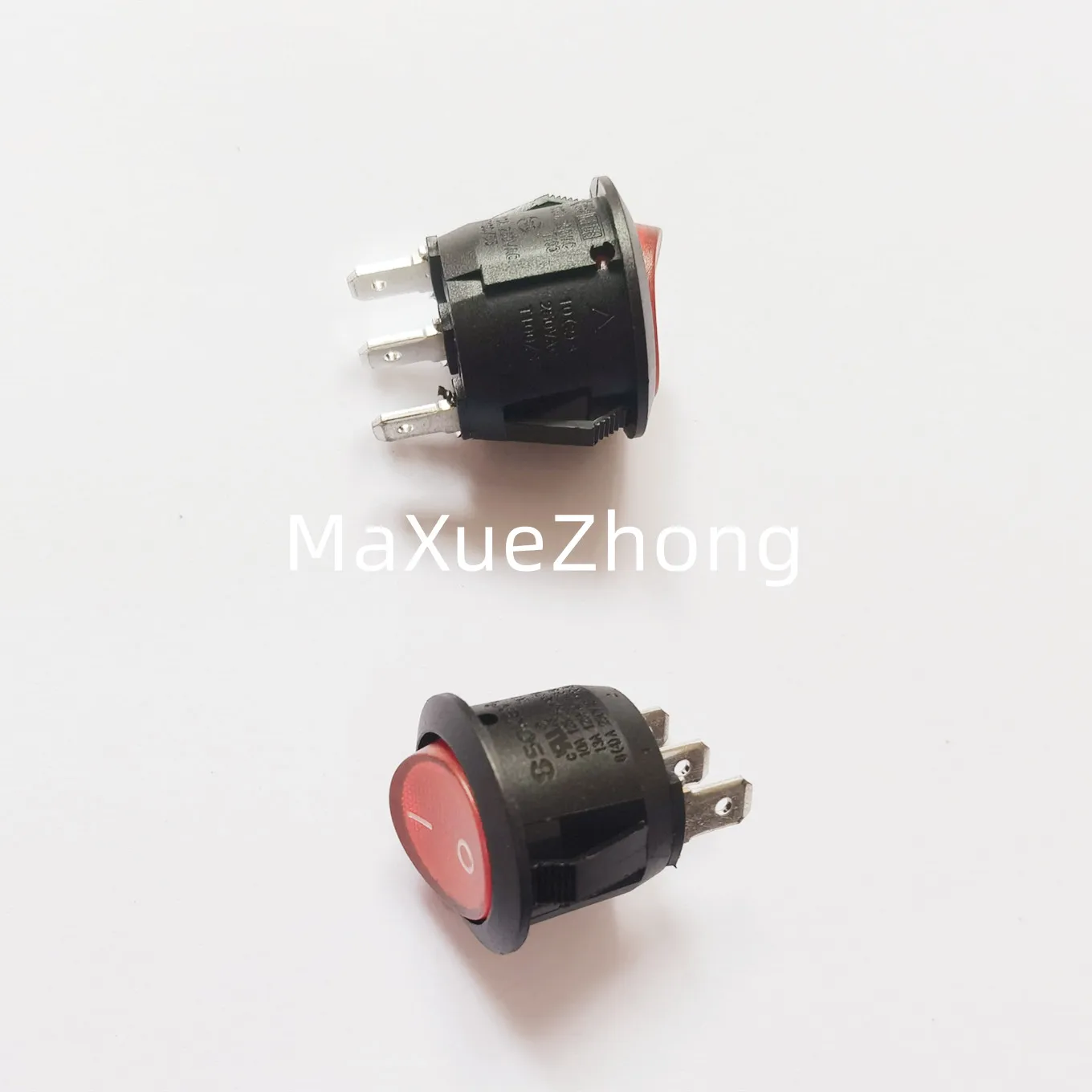 Original new 100% rocker switch RK2-13 1*1N 3pin with light circular switch with red light