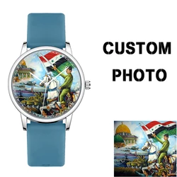 Print Yourself Sublimation Blank Watch Disassembled Unisex Silicone Strap Quartz Movement Custom Picture Men Women Watch