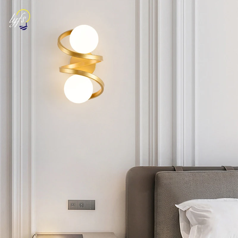 

LED Wall Lamp Sconce Interior Lighting Modern Home Decoration Living Room Study Stair Corridor Bedroom Bedside Nordic Wall Light