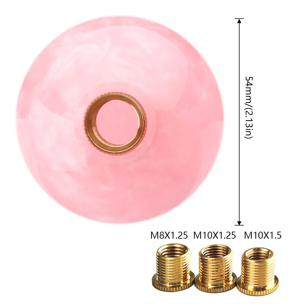 Replacement Manual Transmission Gear Shift Knob for acrylic Material with Multi-Thread Adapters for Enhanced Compatibility