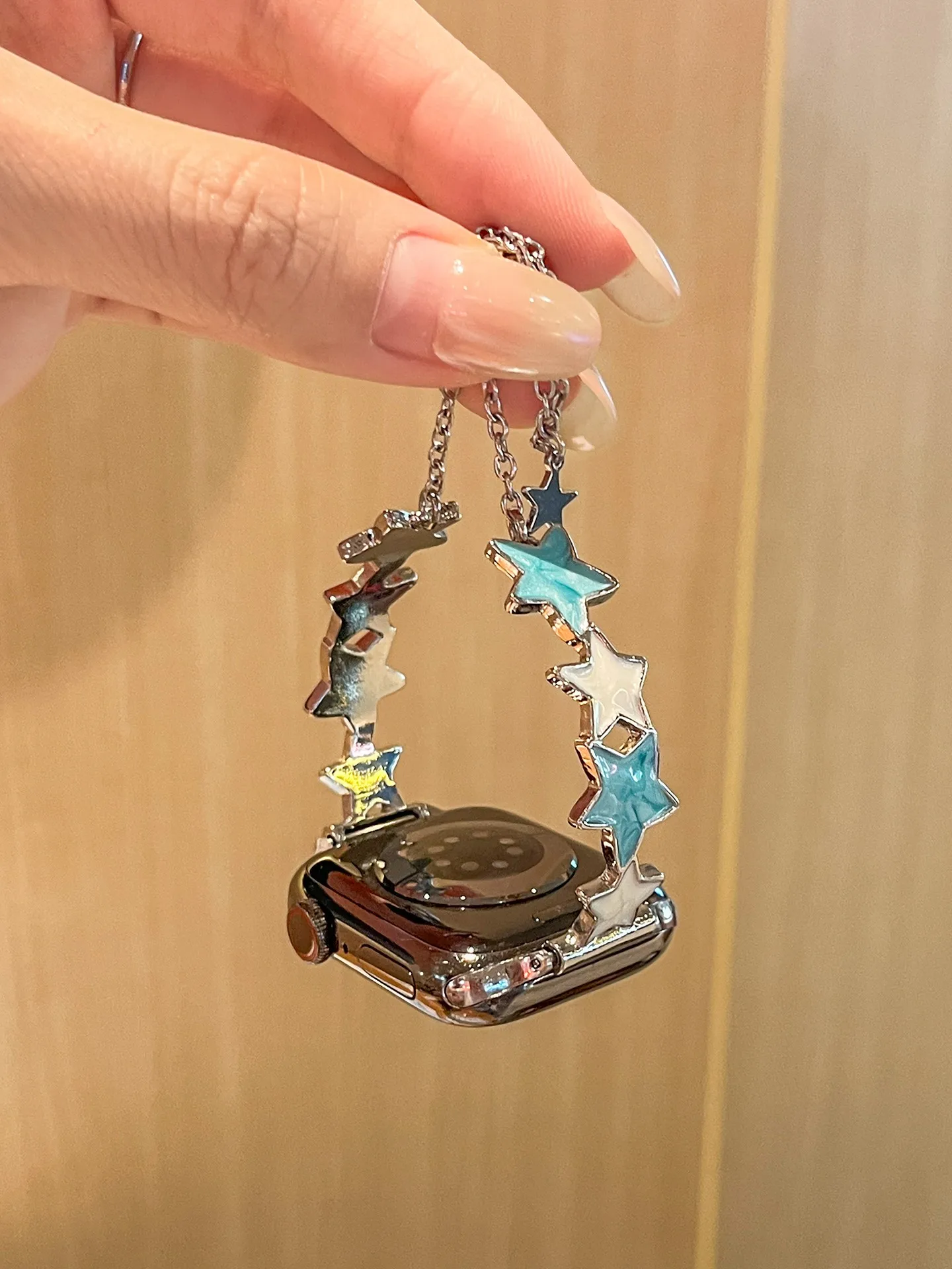 

Совместимый с Metal Star ремешок для iWatch 38 мм, 40 мм, 41 мм, 42 мм, 44 мм, 45 мм, 49 мм, модный ремешок