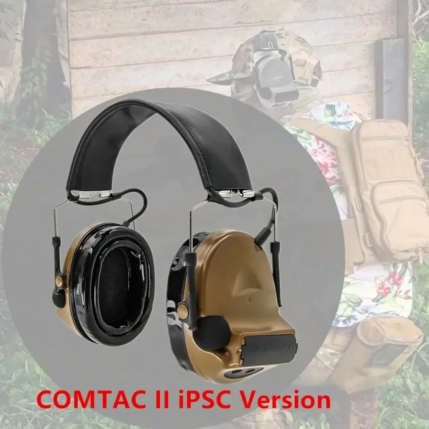 Tactical Headset Militar COMTAC II IPSC Hearing Protection Shooting Headphone No Mic Silicone Electronic Earmuffs C2