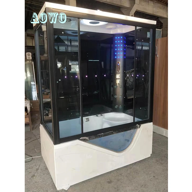 

8010 Good Quality Yacozy Steam Showers Indoor Yacuzzi Steam Large Glass Walk In Shower Room With Tub