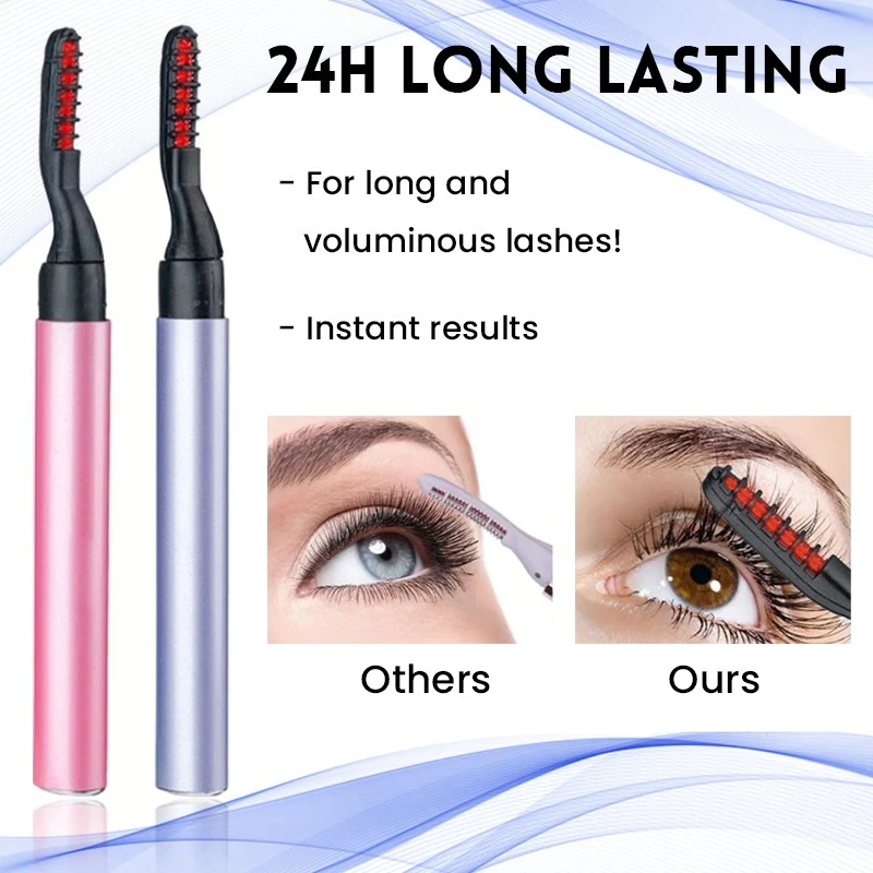 Electric Eyelash Curler Heated Eyelash Curling Device Fast Heat up Natural Eyelash Curler Long Lasting Makeup Care Rechargeable