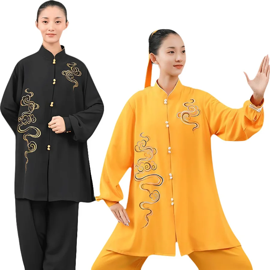 New Arrival Fashion Men Women Chinese Style Tai Chi Clothing Embroidery Kung Fu Suits Spring Autumn Martial Arts Costume Sets