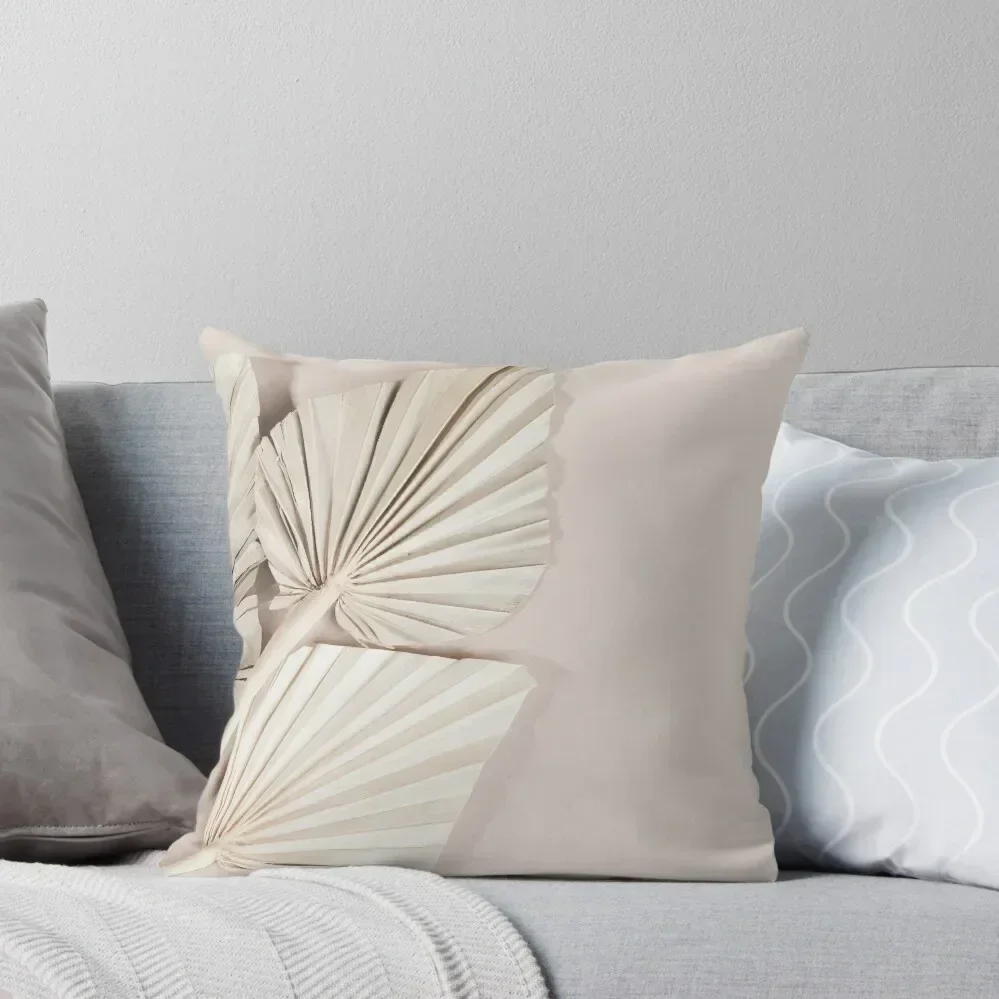 

Pleated palm |Dried fan palm leaves dry palm leaf elegant beige palms Throw Pillow Pillow Cases Decorative pillow