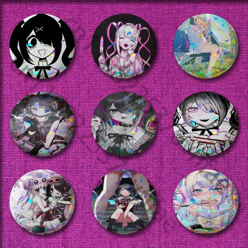 

Game N-Needy Streamer Overload Badges 32mm 25mm 44mm 75mm 58mm Round Pin Brooch Hat Cap Souvenir Cosplay Gift Decorations