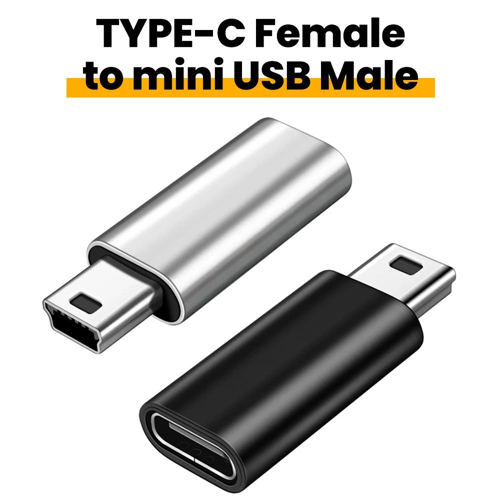 Mini USB To Type C Adapter Type C Female To Mini USB Male Connector For Phone PSP Camera MP3 GPS Data Transfer Mini USB Adapter
