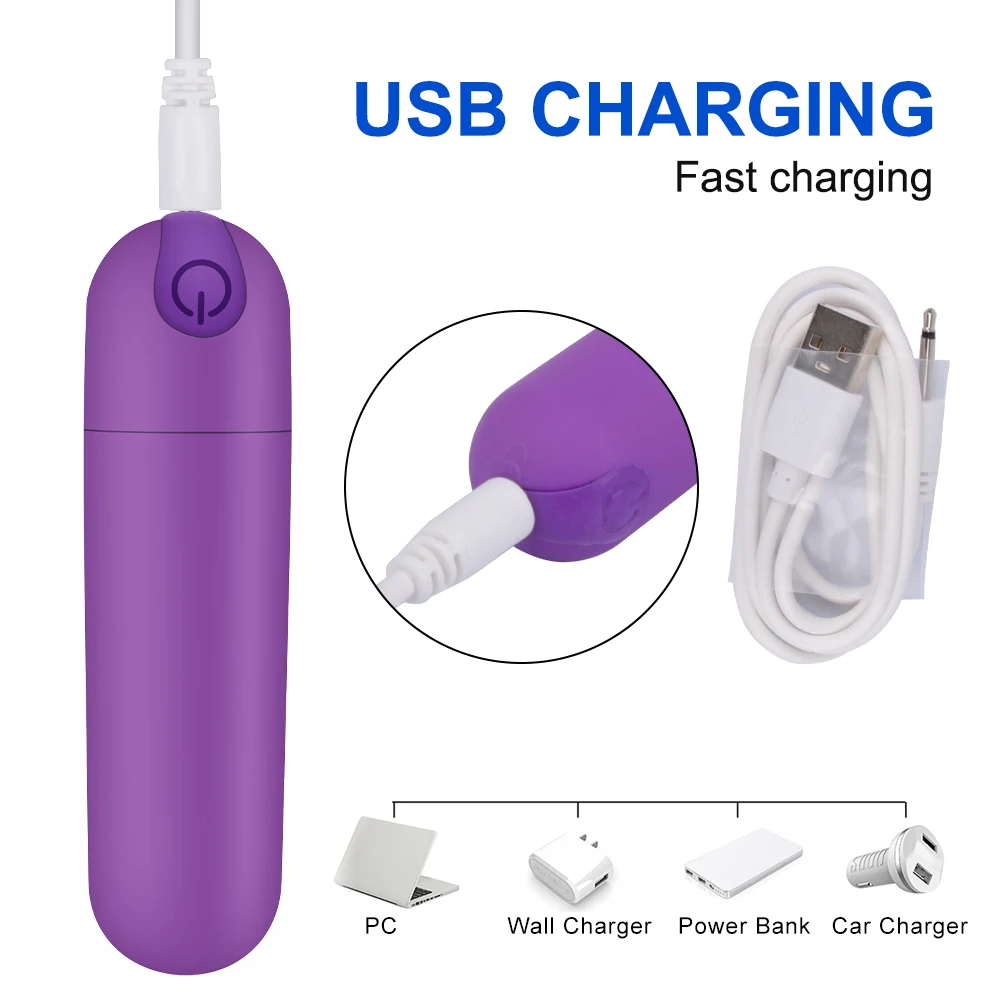USB تهمة صغيرة قوية رصاصة هزاز الجنس لعب الكبار النساء البظر محفز المهبل G بقعة الهزاز المثيرة الاستمناء