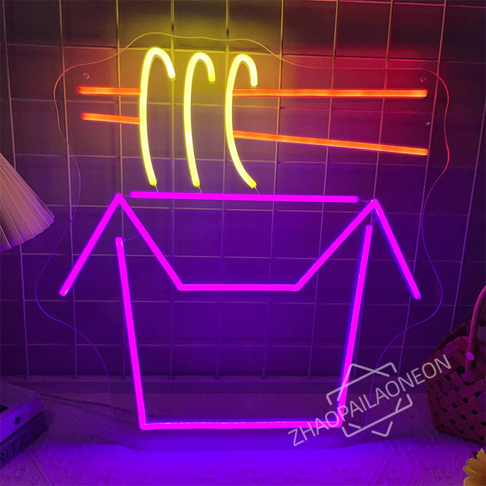 

Noodles Neon Sign For Wall Decor Art Room Decoration For Kitchen Restaurant Business Shop LED Lights Noodle Bowl Light Up Signs