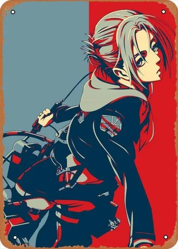 Shingeki No Kyojin (Aot) figure poster metal tin sign Annie Leonhart Wall Decor