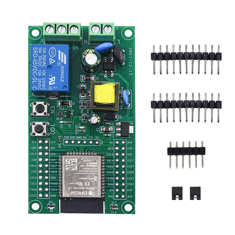 AC powered ESP32 WiFi Bluetooth ble single relay module ESP32 development board I/O port UART program downloadPort 4M Byte Flash