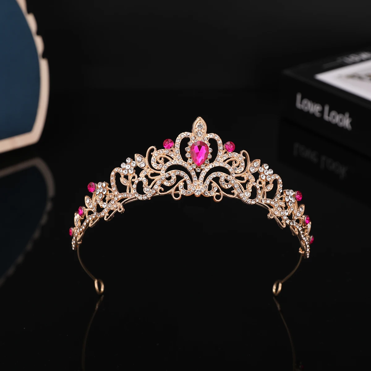 Girl headdress Princess exquisite rhinestone crown children\'s performance high-end temperament crown girl birthday hairband hair