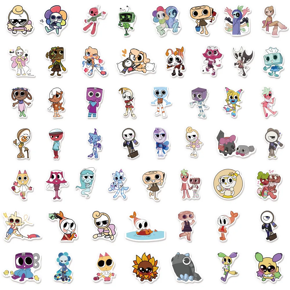 54 قطعة من ملصقات الرسوم المتحركة Dandys World لتزيين لوح التزلج المقاوم للماء والكمبيوتر المحمول والأمتعة والكمبيوتر المحمول والثلاجة #5