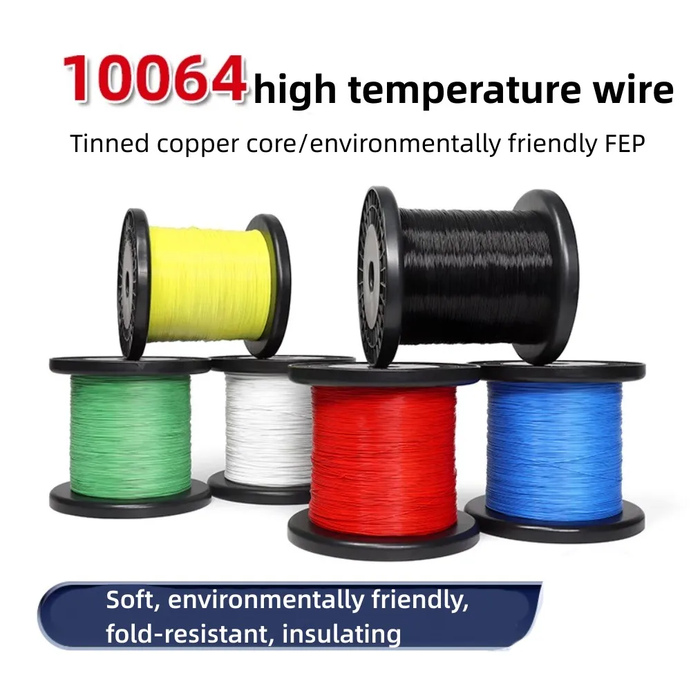 

500M UL10064 FEP Wire Ultra Fine (Have scroll) 40/36/34/32/30/28/26 AWG PTFE Plastic Solder High Conductivity Copper Line