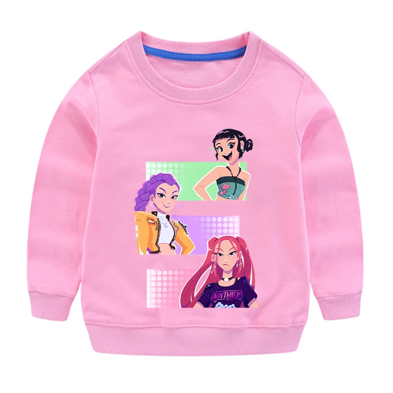 Kpop デーモンハンターガール長袖スウェットシャツルミミラゾイエかわいいパーカー男の子子供春秋プルオーバー子供服ギフト