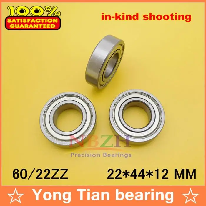 Free Shipping NBZH Bearing10 Pcs High Quality ABEC-5 Z2V2  Non-standard Bearing 60/22 60/22ZZ  22*44*12 Mm  Ball Bearing