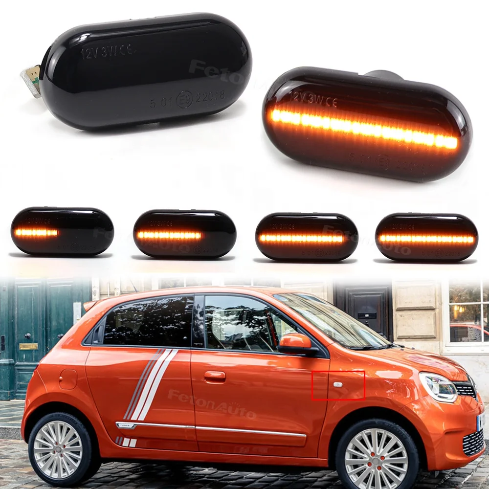 Renault Clio Megane Opel MOVANO Dacia Smart Sequential Flash Indicator Flash Dynamic Light Emitting Diode Side Marker