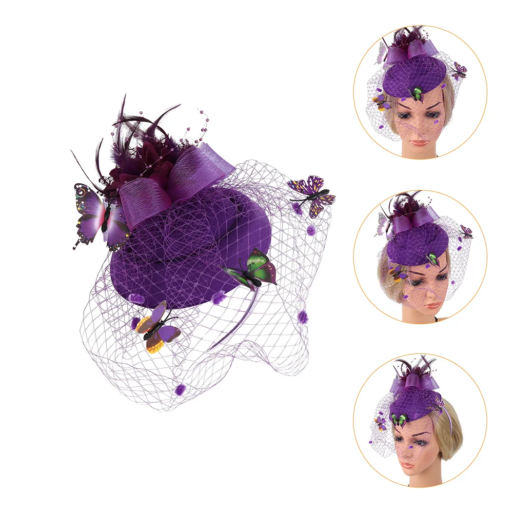 

1Pcs Mesh Mini Hairband Elegant Net Yarn Gauze Headband for Wedding Party Stage Performance Women Hair Accessories