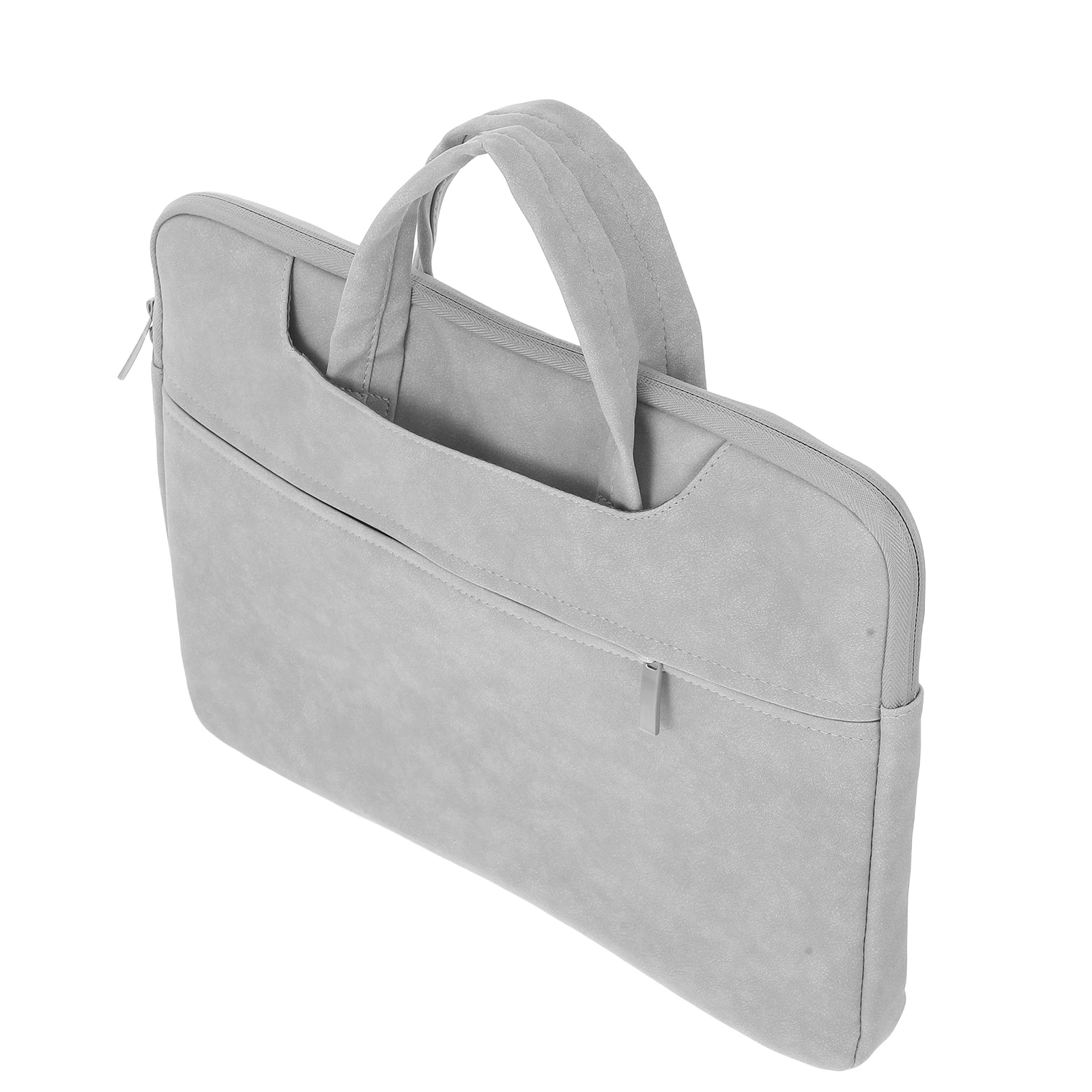 

Laptop Sleeve Bag for 14 Inch Notebooks Pu Case Minimalist Design with Front Compartment Portable Handle Travel Work