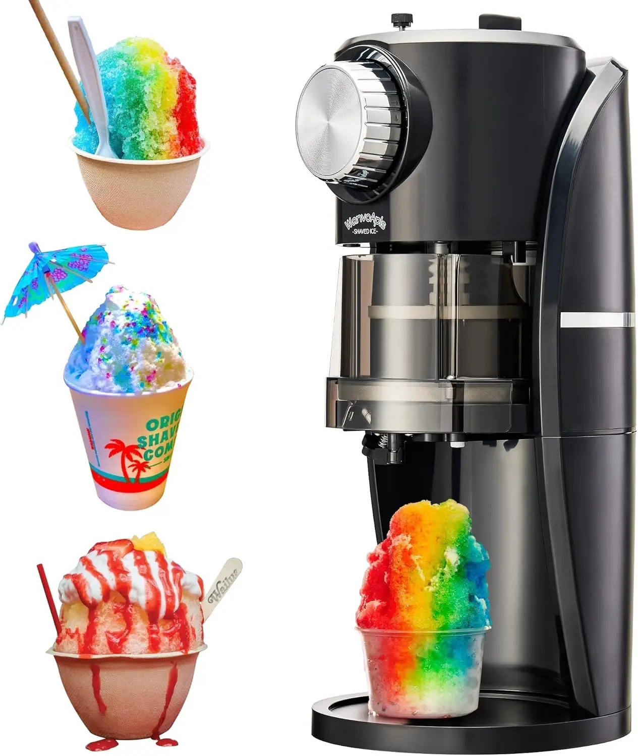 

Snow Cone Machine with Adjustable Thickness & 2 Ice Mold Cups