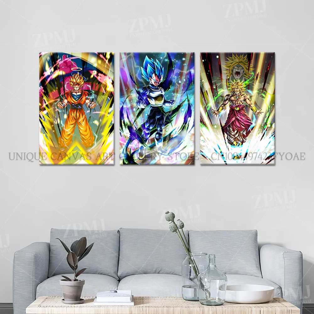 Dragon Ball Anime Figuren Vegeta Bilder Home Dekoration Drucke Wand Kunst Poster Malerei Auf Leinwand Wohnzimmer Kein Rahmen Wandbild – Detail 2