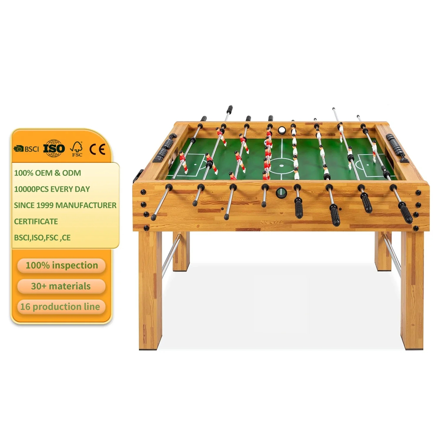 

Best Choice Products 48in Competition Sized Foosball Table for Home Wooden Soccer Game Table