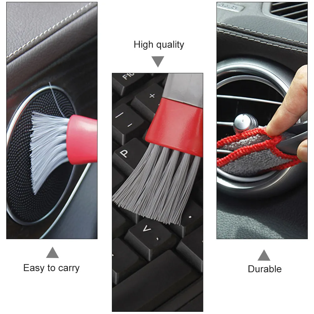 3Pcs Cleaning Brush Premium Fiber PP for Computer Screens Car Interior Keyboards Dust Removal Detail Tools Portable Duster