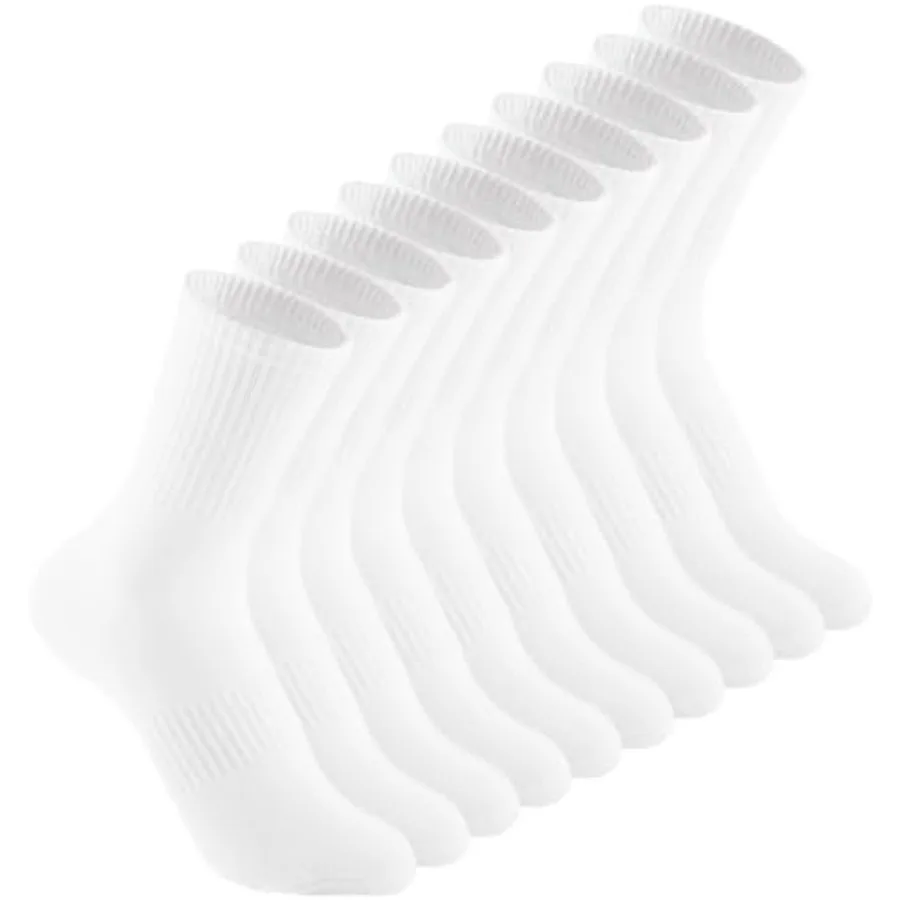 

Irisbear Cushion Crew Socks for Women Cotton Running Hiking Athletic Long Socks for Women 5 Pairs