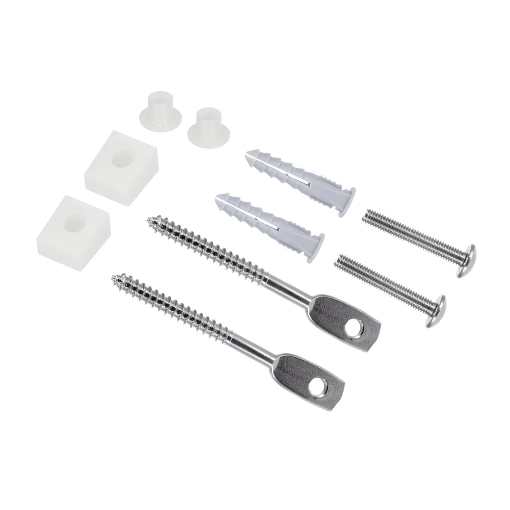 AV0007600R Toilet Mounting Hardware for Roca Toilets Zinc Coated Iron Screws and Plastic Installation Components