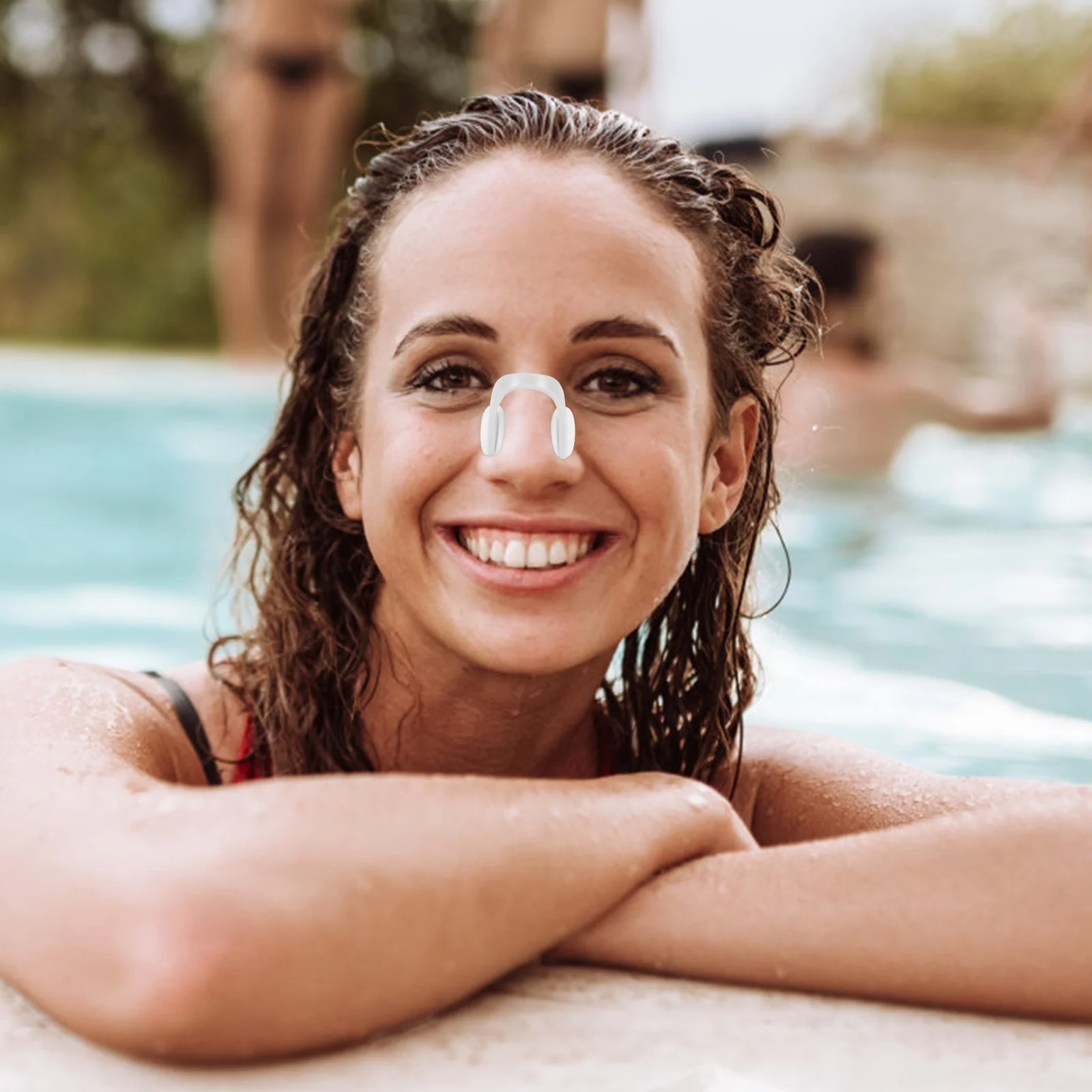 3 قطع من مشابك أنف السباحة للبالغين، تصميم مريح، مادة ممتازة تمنع دخول الماء، مشابك أنف سهلة الحمل #6