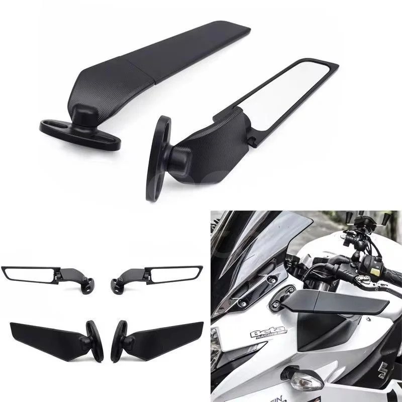 Verstellbarer drehbarer Rückspiegel für Motorräder, modifizierte Windflügelspiegel, Honda CBR650, CBR600RR, Yamaha, Kawasaki, BMW