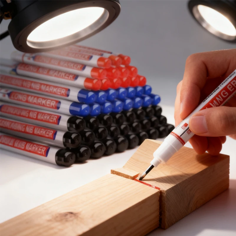 

20mm Deep Hole Long Nib Head Markers For Metal Perforating Pen Waterproof Bathroom Woodworking Tool Decor Multi-Purpose Pen ：“——