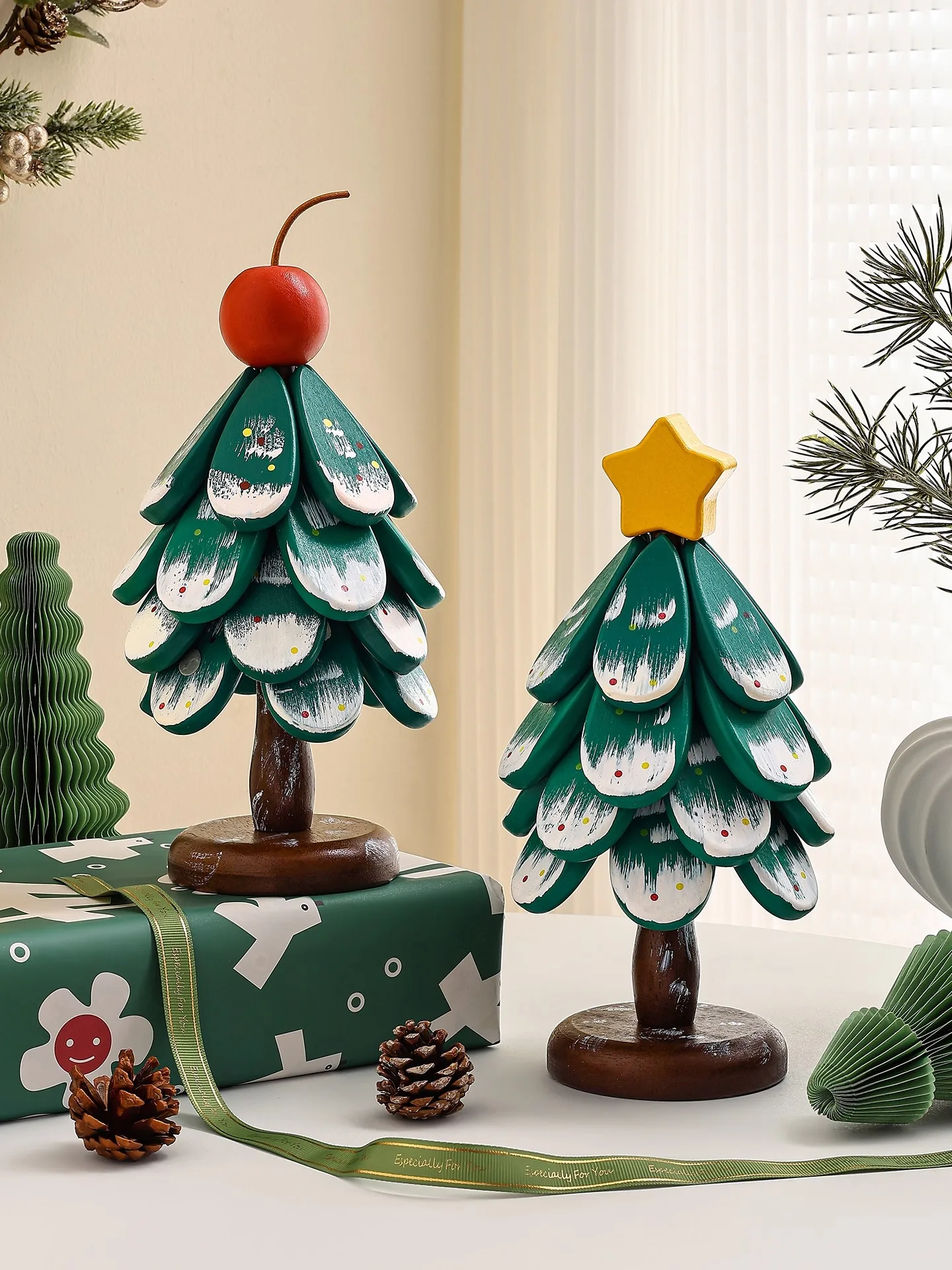 

1/компл., деревянная подставка для рождественской елки, изоляционный коврик, украшение для обеденного стола, термостойкая подставка для чашки чая, кофе, салфетки, кастрюли