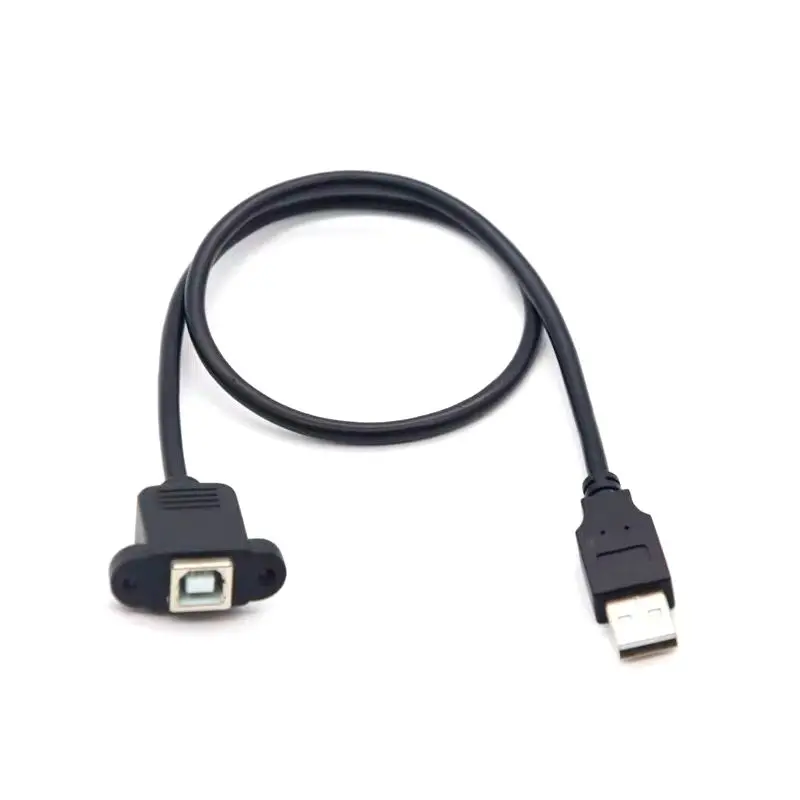 Cable de datos hembra de impresión USB 2,0 A Boca cuadrada, extensión hembra A B con orejas y Cable de Panel fijo, todo de cobre