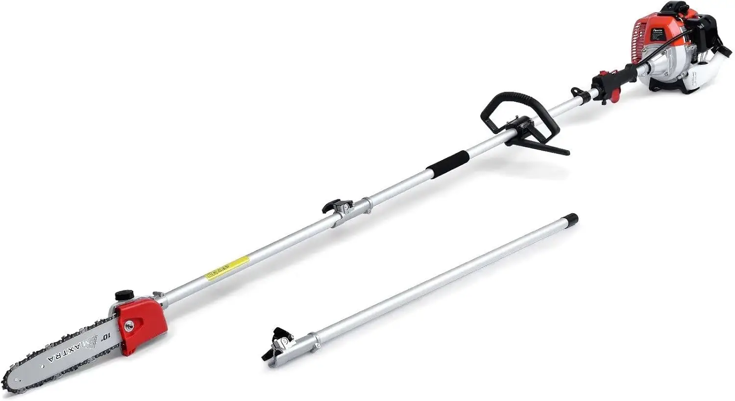 

Pole Saw Gas Powered, 16-Foot Reach 42.7CC 2-Cycle 10-Inch Bar Cordless Extendable Long Trimmer Power Chainsaw