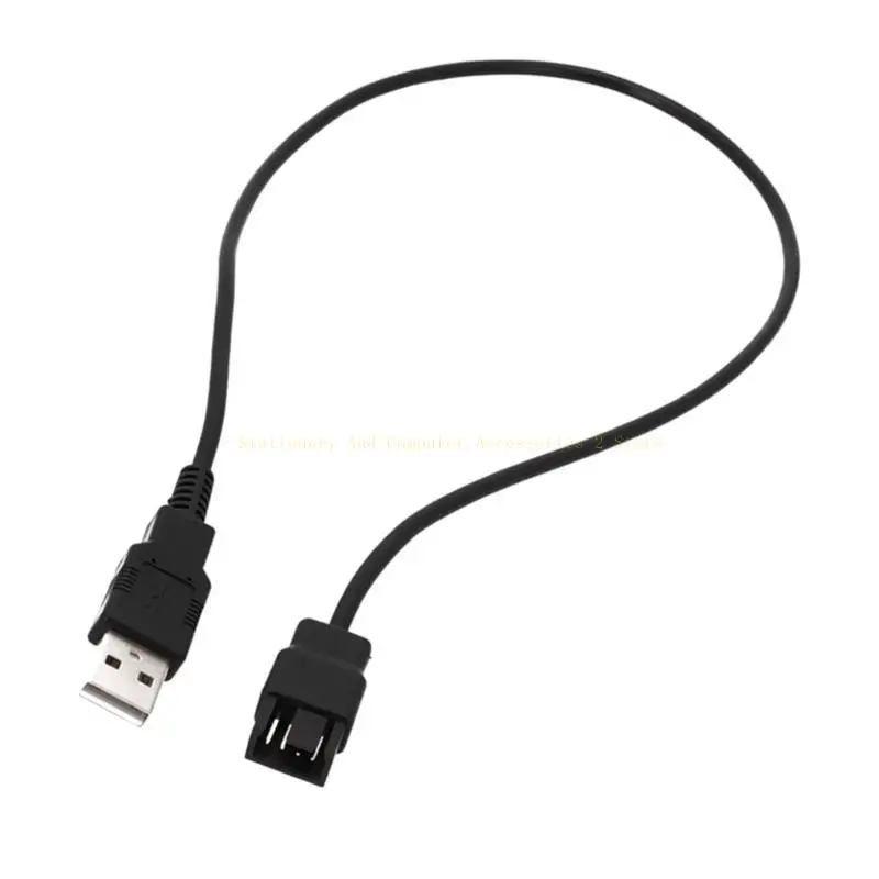 USB to 4Pin Notebook Fan Cable 5V Computer PWM Fan Power Supply Cord 30-100cm
