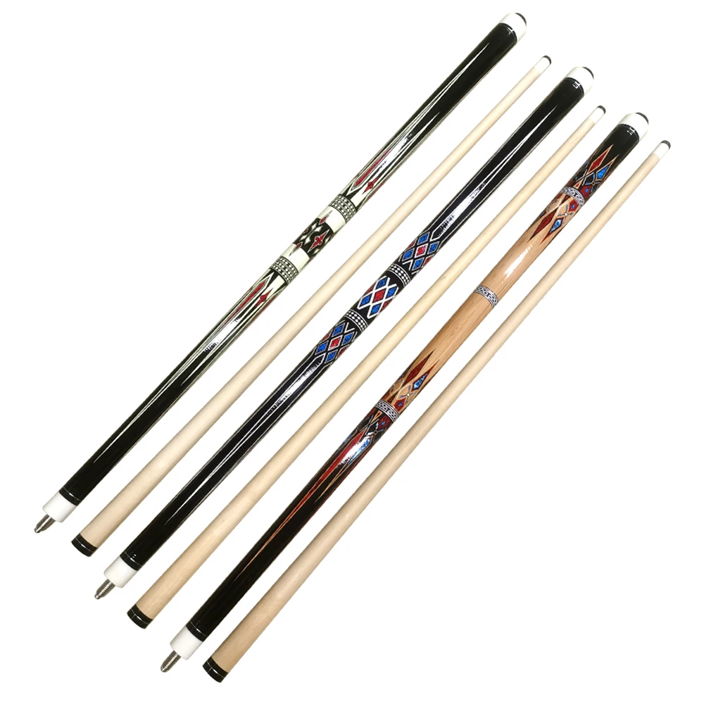 Factory Hot Sale 13mm Tip 1/2 Maple Pool Cue Snooker & Billiard Cues With Fastening Interface Connection