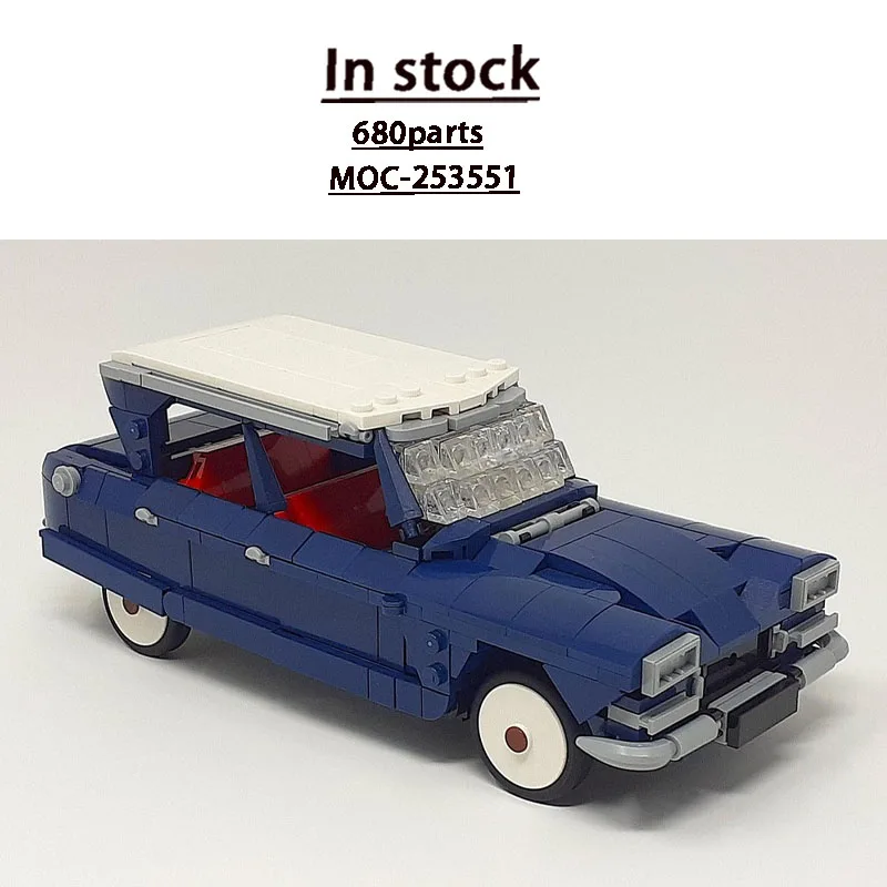 

MOC-253551 Новая классическая модель спортивного суперкара из строительных блоков, 680 деталей, MOC, креативный подарок для мальчиков на день рождения и Новый год