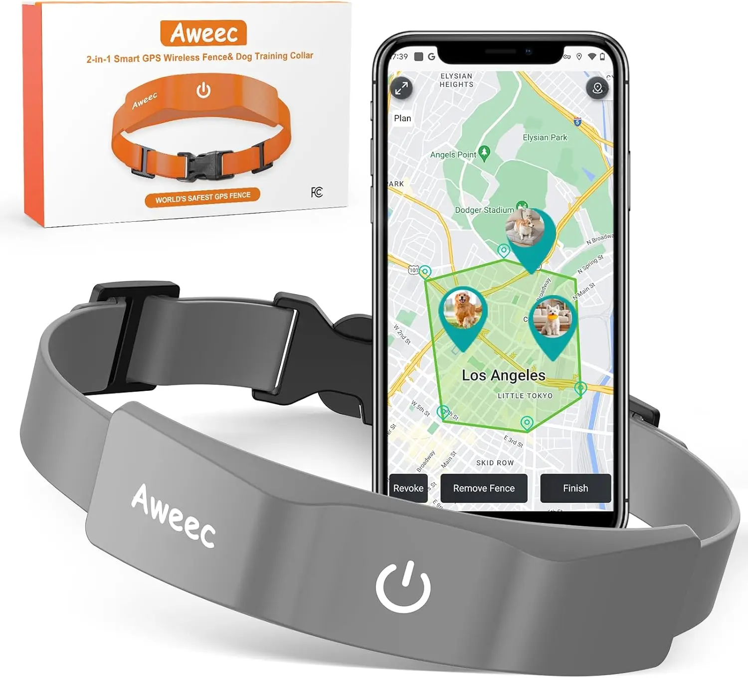 

Беспроводной GPS-ошейник для собак с электронным ограждением, перезаряжаемый, водонепроницаемый, регулируемый, портативный, для использования на улице, с приложением