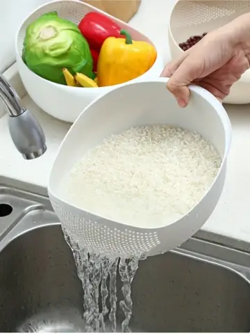 1 Piece of Rice Drainage Basket Rice Filter Fruit and Vegetable Drainage Sieve Kitchen Supplies Small Tools Multi-purpose